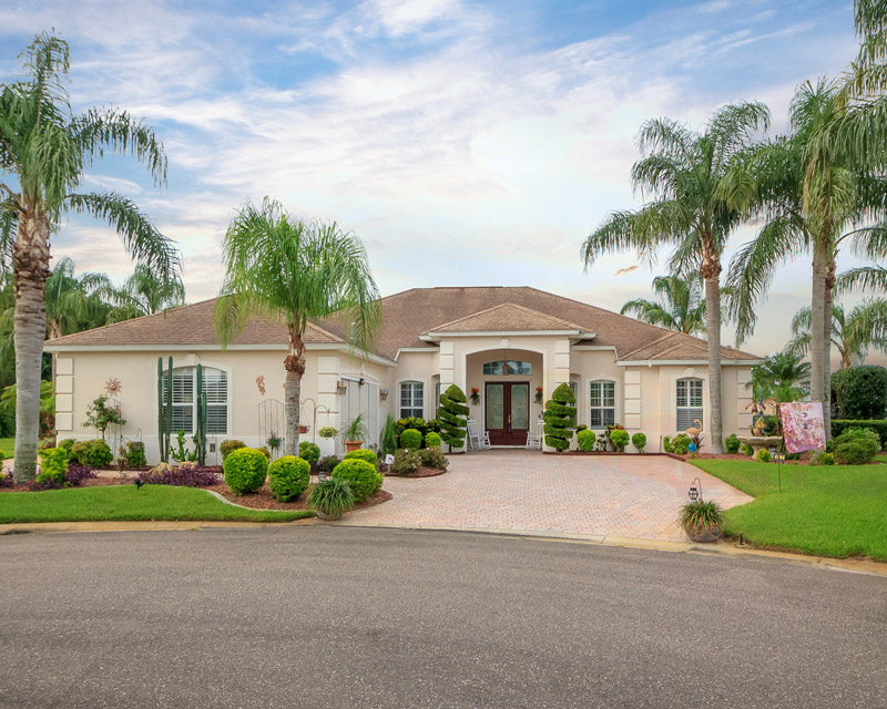 A straight on look at a luxury florida home