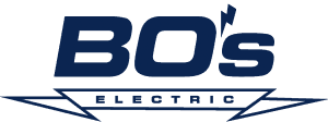 Bo's electric logo in blue